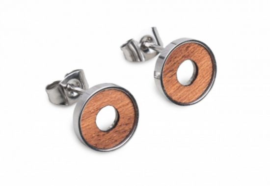 Kovové náušnice Red Earrings Circle