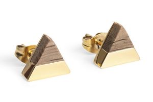 Kovové náušnice White Wine Gold Earrings