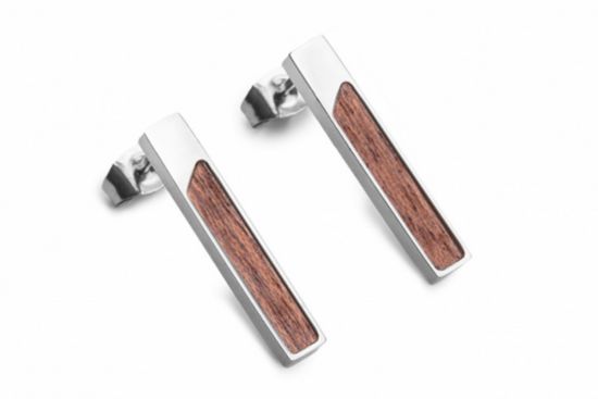 Kovové náušnice Red Earrings Rectangle