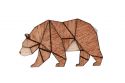 Dřevěná brož Walking Bear Brooch