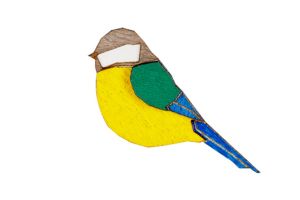 Dřevěná brož Tit Brooch