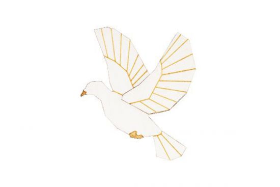 Dřevěná brož Dove Brooch