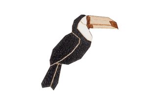 Dřevěná brož Toucan Brooch