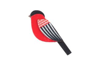 Dřevěná brož Zigzag Cutebird Brooch