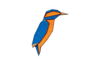Dřevěná brož Kingfisher Brooch