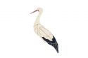Dřevěná brož Stork Brooch
