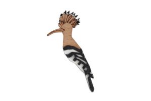 Dřevěná brož Hoopoe Brooch