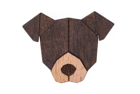 Dřevěná brož American Pit Bull Terrier Brooch