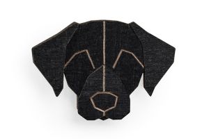 Dřevěná brož Black Labrador Brooch