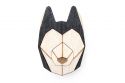 Dřevěná brož Husky Brooch