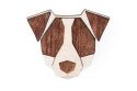 Dřevěná brož Jack Russell Brooch