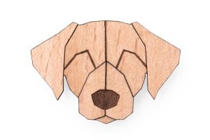 Dřevěná brož Labrador Brooch