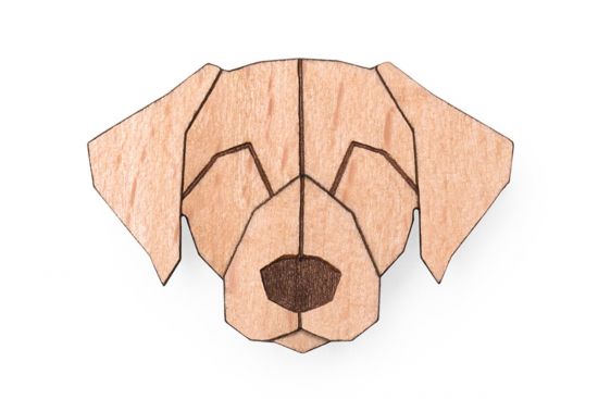 Dřevěná brož Labrador Brooch