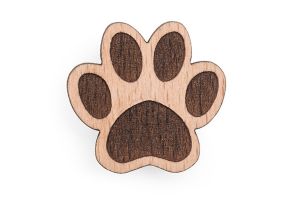 Dřevěná brož Paw Brooch