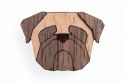 Dřevěná brož Pug Brooch