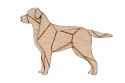 Dřevěná brož Walking Labrador Brooch