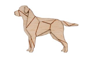 Dřevěná brož Walking Labrador Brooch