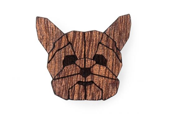 Dřevěná brož Yorkshire Brooch