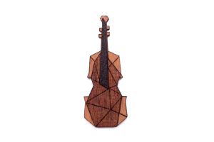 Dřevěná brož Violin Brooch