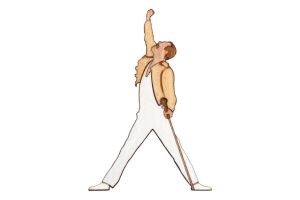 Dřevěná brož Freddie Brooch