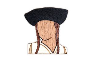 Dřevěná brož Juraj Brooch