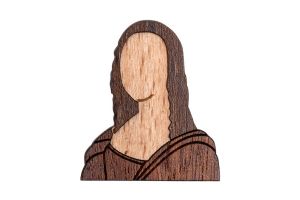 Dřevěná brož  Lisa Brooch