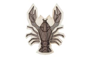 Dřevěná brož Cancer Brooch