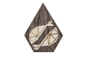 Dřevěná brož Pisces Brooch