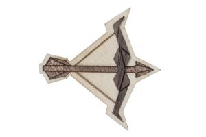 Dřevěná brož Sagittarius Brooch