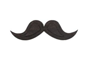 Dřevěná brož Moustache Brooch