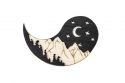 Dřevěná brož Night Brooch