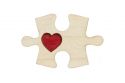 Dřevěná brož Puzzle 1 Brooch