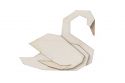 Dřevěná brož White Swan Brooch