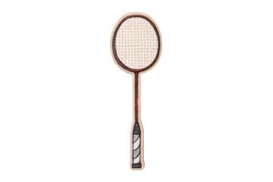 Dřevěná brož Badmintonová pálka