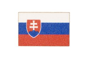 Dřevěná brož vlajka Slovensko