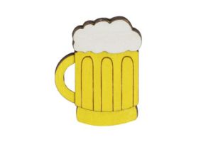 Dřevěná brož Beer Brooch