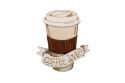 Dřevěná brož Coffee Lover Brooch