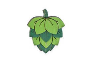 Dřevěná brož Hops Brooch