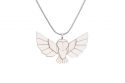 Dřevěný přívěsek Snowy Owl Pendant