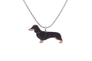 Dřevěný přívěsek Walking Dachshund Pendant