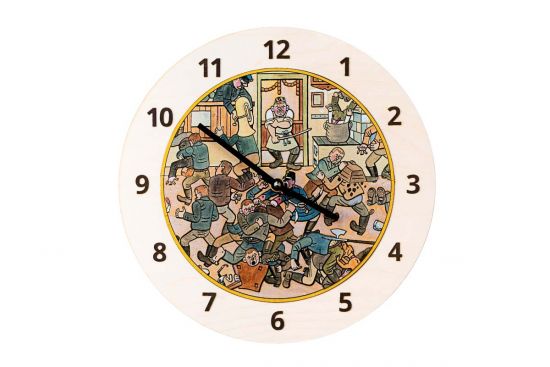 Dřevěné hodiny Hospodská rvačka – Josef Lada © Dřevěné hodiny Hospodská rvačka – Josef Lada ©