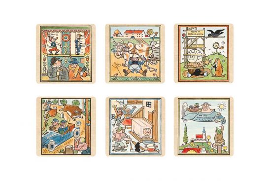 Dřevěný podtácek Veselé podtácky 6 ks – Josef Lada © Dřevěný podtácek Veselé podtácky 6 ks – Josef Lada ©