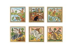 Dřevěný podtácek Zvířata 6 ks – Josef Lada © Dřevěný podtácek Zvířata 6 ks – Josef Lada ©