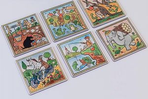 Dřevěný podtácek Zvířata 6 ks – Josef Lada © Dřevěný podtácek Zvířata 6 ks – Josef Lada ©