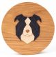 Dřevěná dekorace Border Collie z masivu